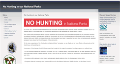 Desktop Screenshot of nohunting.wildwalks.com