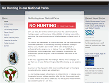 Tablet Screenshot of nohunting.wildwalks.com